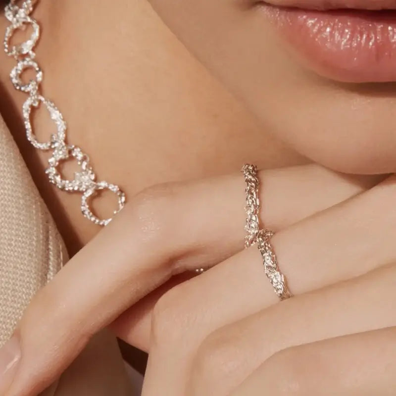 Golden ring with a knot