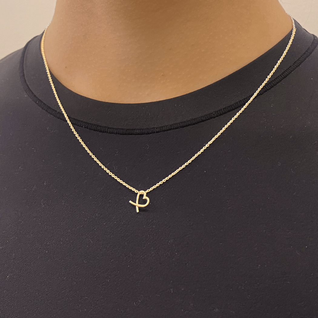 Crossed Heart Necklace - 10K Gold - Camillette