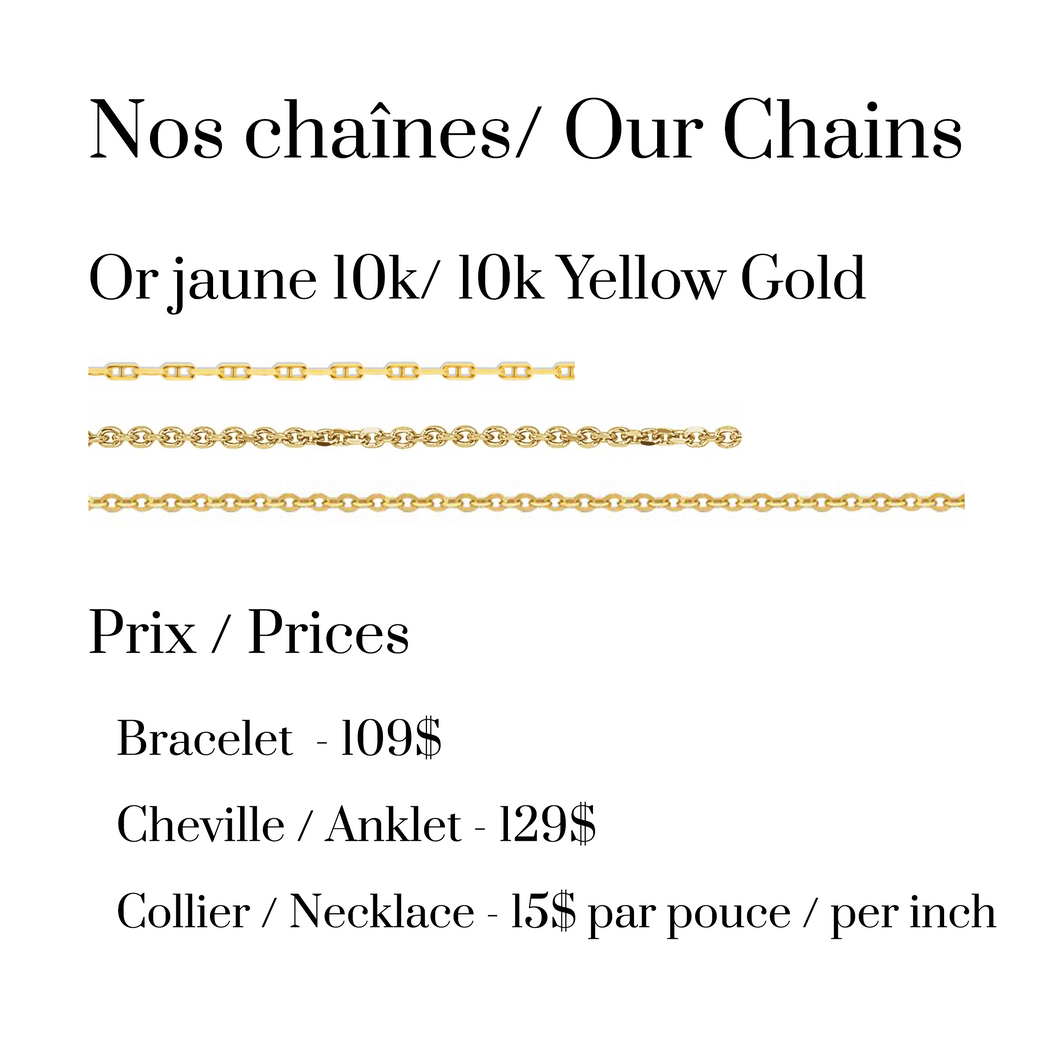Prices chain 10k gold for permanent jewelry - Camillette