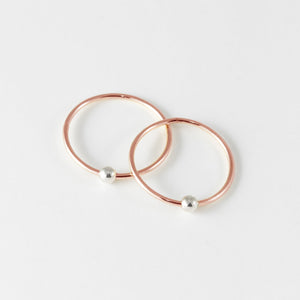 15mm - Sleepers Hoop 10k Rose Gold Earrings – Medium